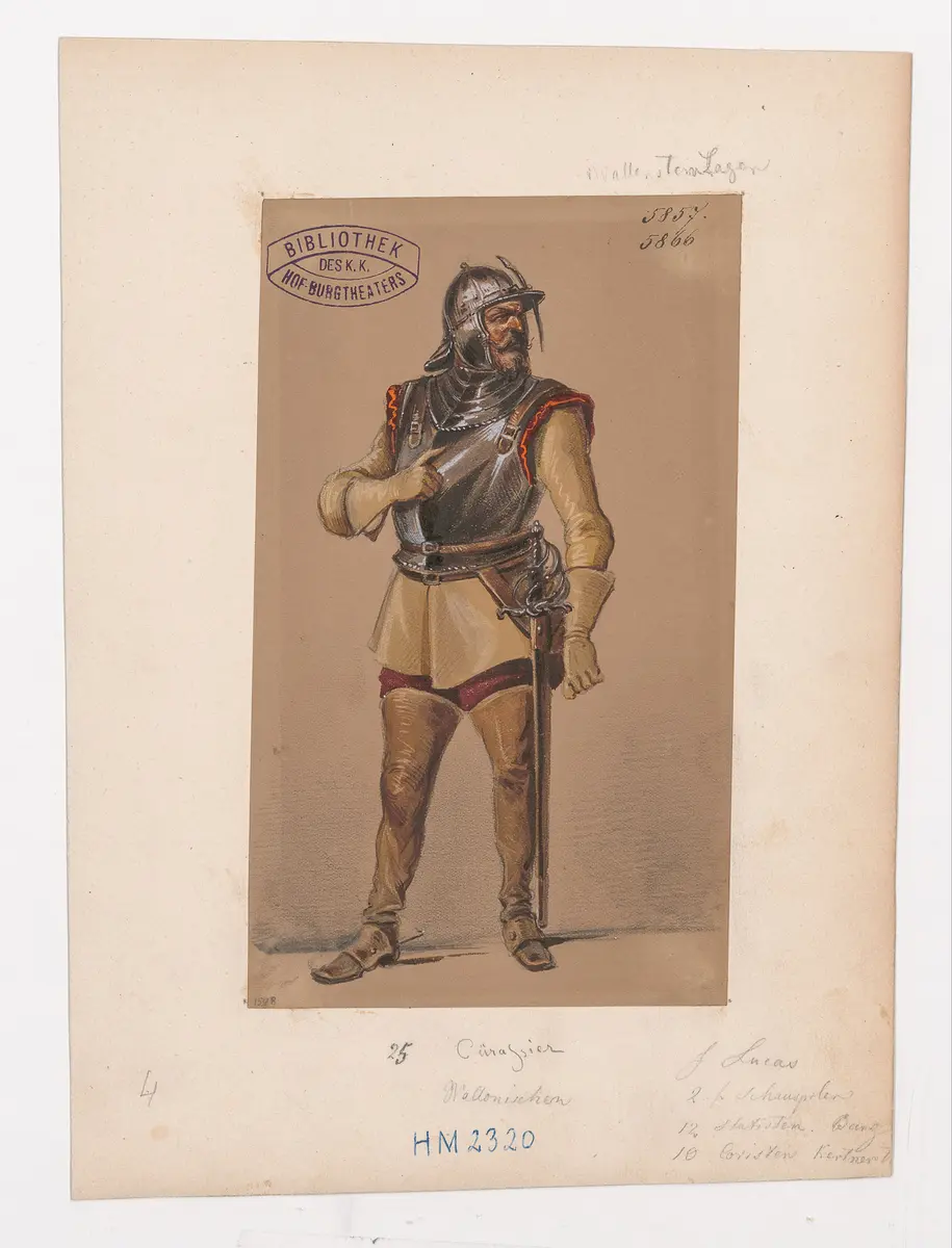 Wallensteins Lager, Titel der Serie: Figurinen des k.k. Hof-Burgtheaters