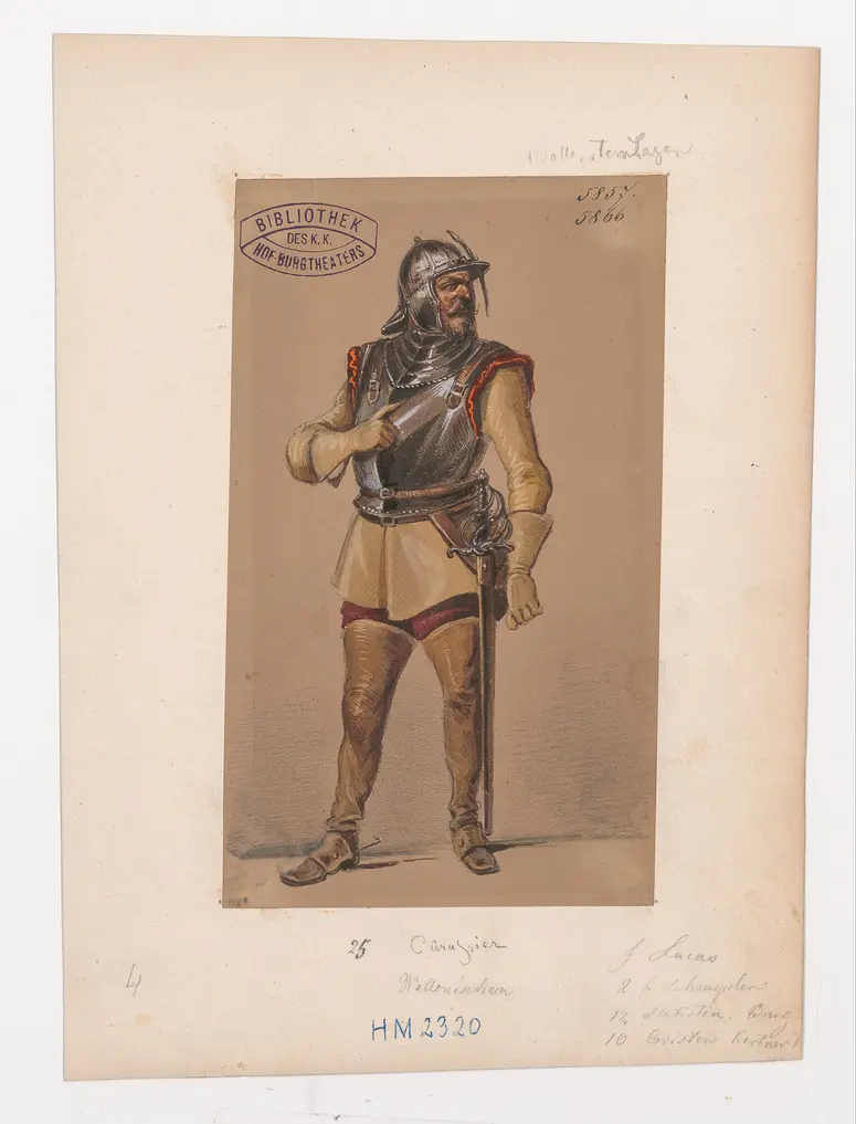 Wallensteins Lager, Titel der Serie: Figurinen des k.k. Hof-Burgtheaters