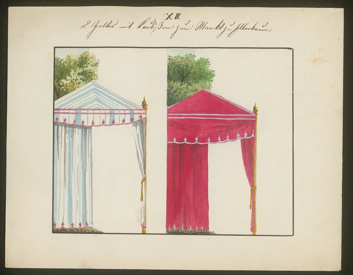 Der Markt zu Ellerbrunn, Titel der Serie: Dekorationsfundus der Hoftheater (Altbestand aus der ersten Hälfte des 19. Jh.)