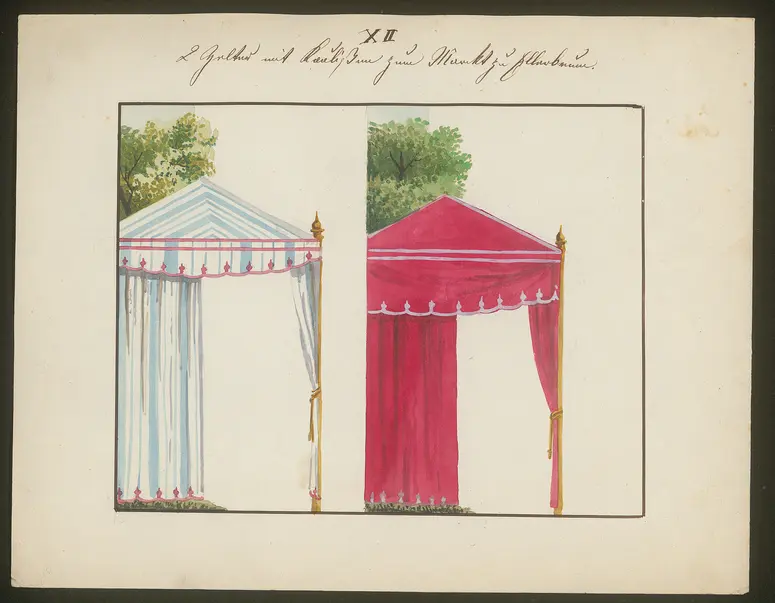 Der Markt zu Ellerbrunn, Titel der Serie: Dekorationsfundus der Hoftheater (Altbestand aus der ersten Hälfte des 19. Jh.)