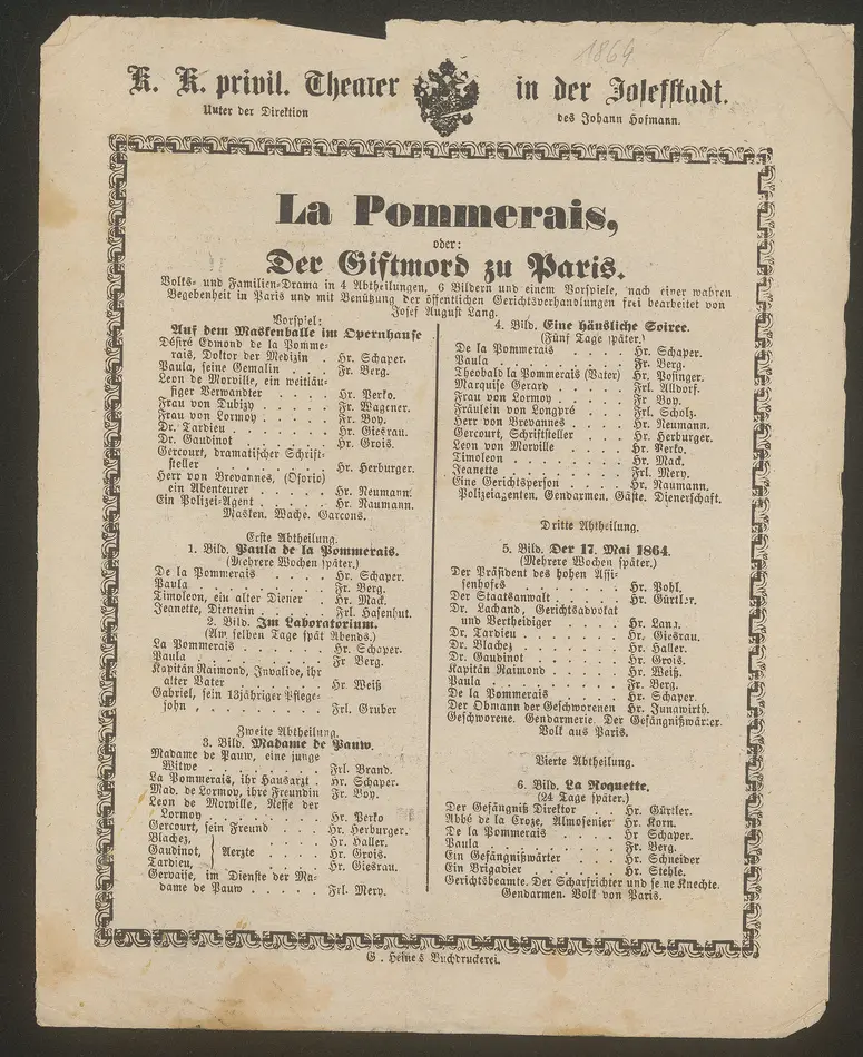 La Pommerais oder Der Giftmord zu Paris