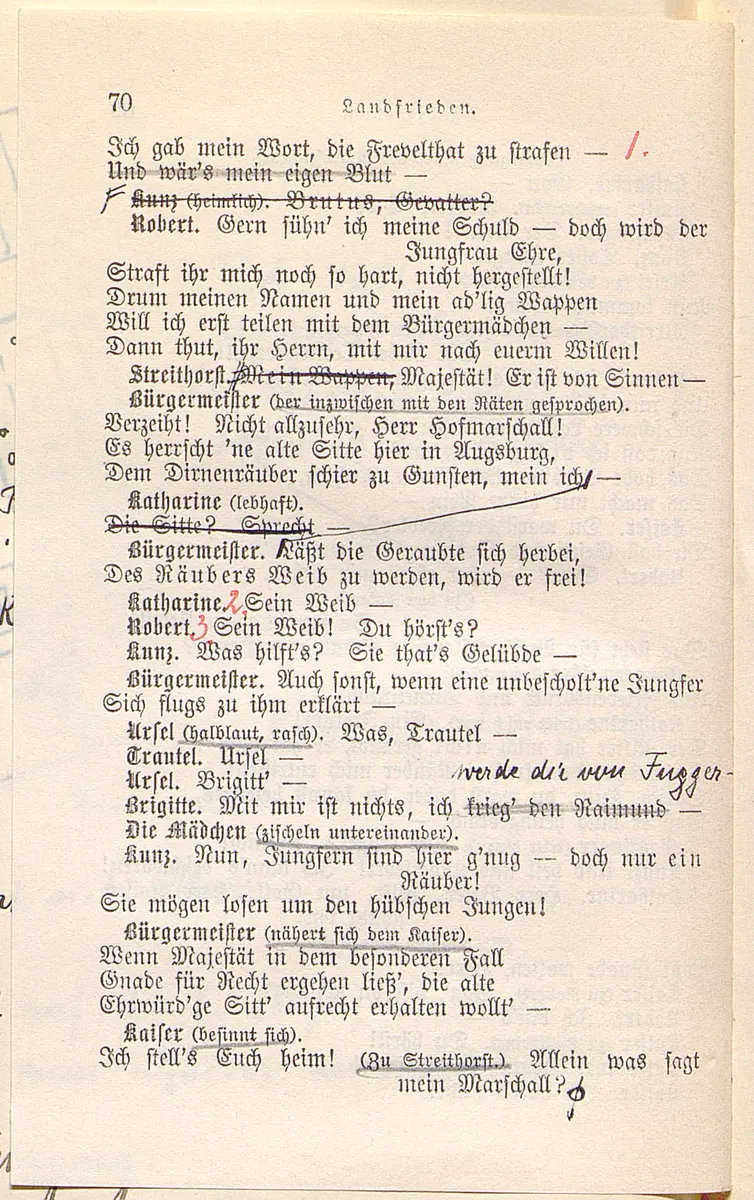 Landfrieden. Deutsche Komödie in drei Aufzügen