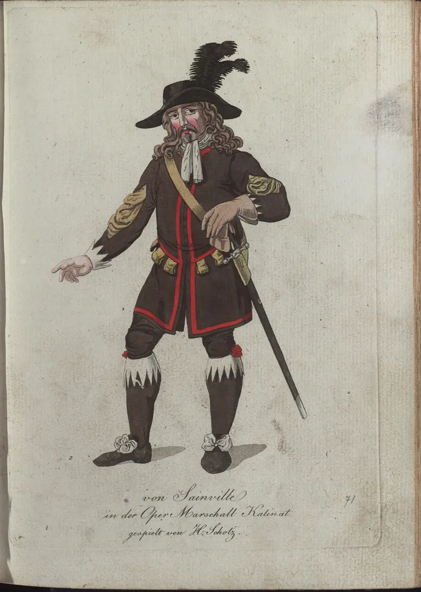 Marschall Kalinat, Weiterer Titel: Marschall Catinat, Titel der Serie: Auswahl schöner Costumes für Theater- und Ball-Anzüge
