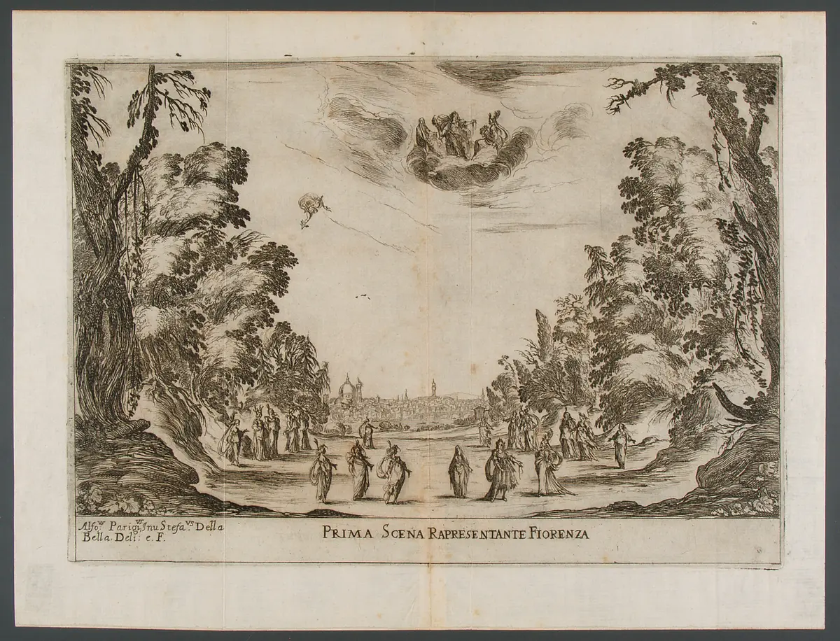 Le nozze degli dei, Titel in Vorlageform: Le nozze degli dei. Favola Dell Ab' Gio. Carlo Coppola Rappresentata in Musica in Firenze nelle reali nozze de serenis.mi Gran Duchi di Toschana Ferdinando II. e Vittoria Principessa d'Urbino