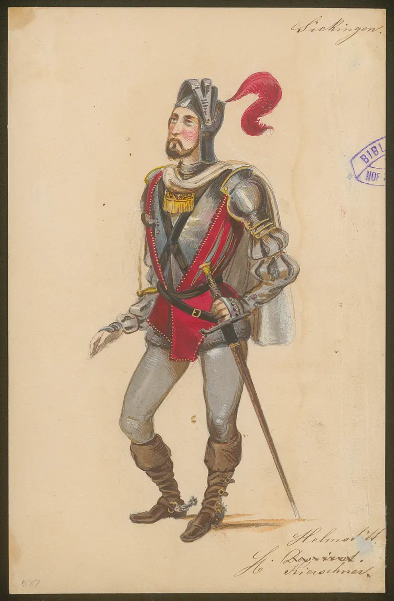 Franz von Sickingen, Titel der Serie: Figurinen des k.k. Hof-Burgtheaters