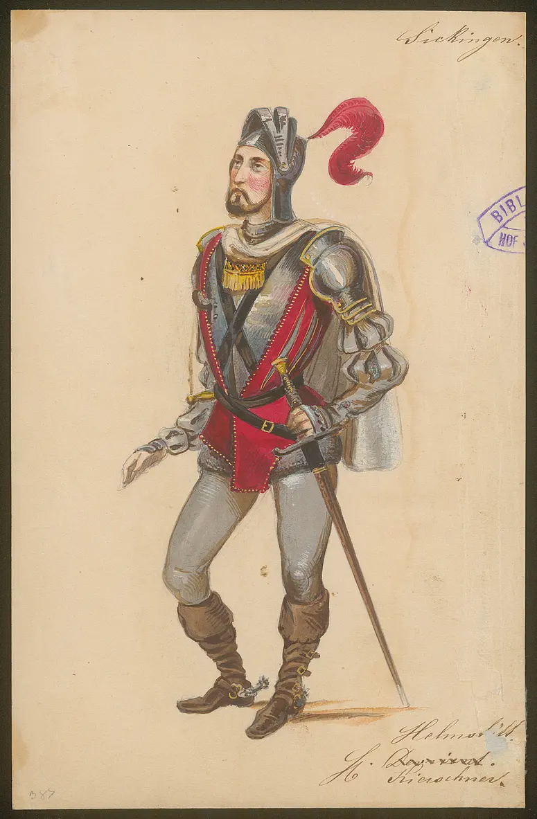 Franz von Sickingen, Titel der Serie: Figurinen des k.k. Hof-Burgtheaters