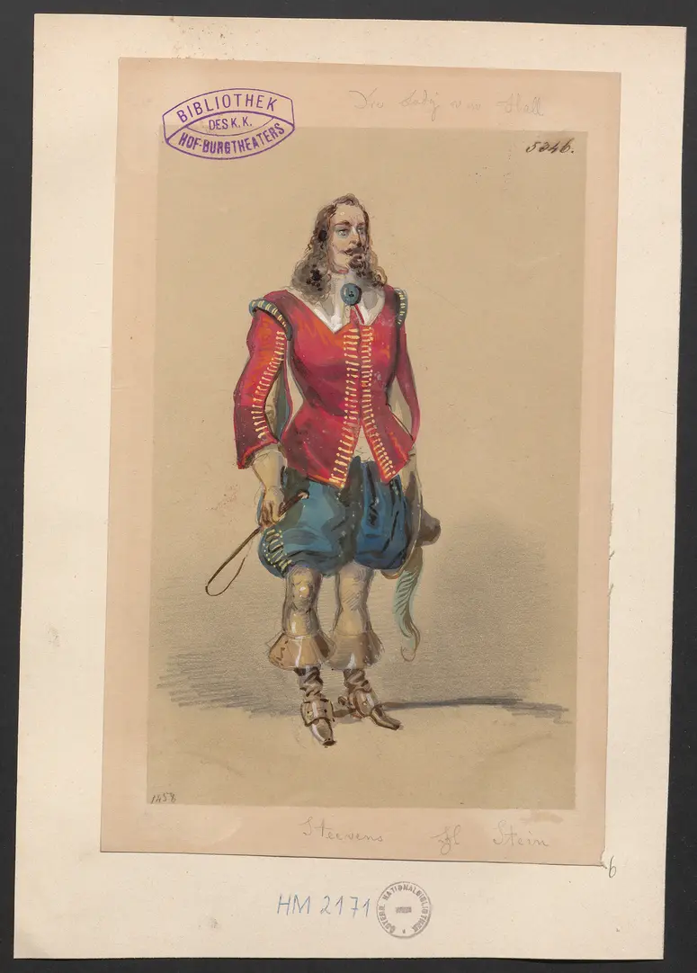 Die Lady von Worsley-Hall, Titel der Serie: Figurinen des k.k. Hof-Burgtheaters