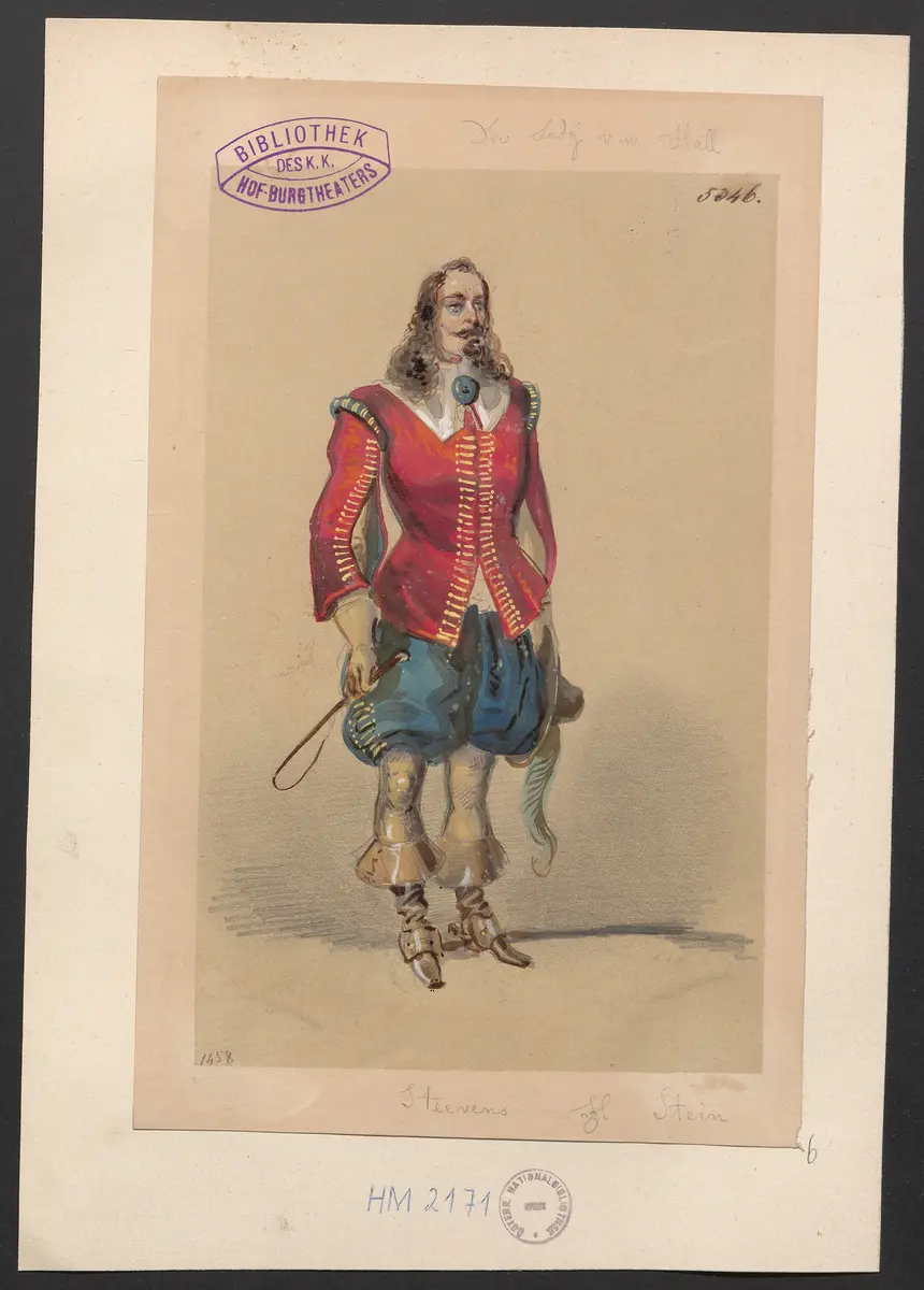 Die Lady von Worsley-Hall, Titel der Serie: Figurinen des k.k. Hof-Burgtheaters