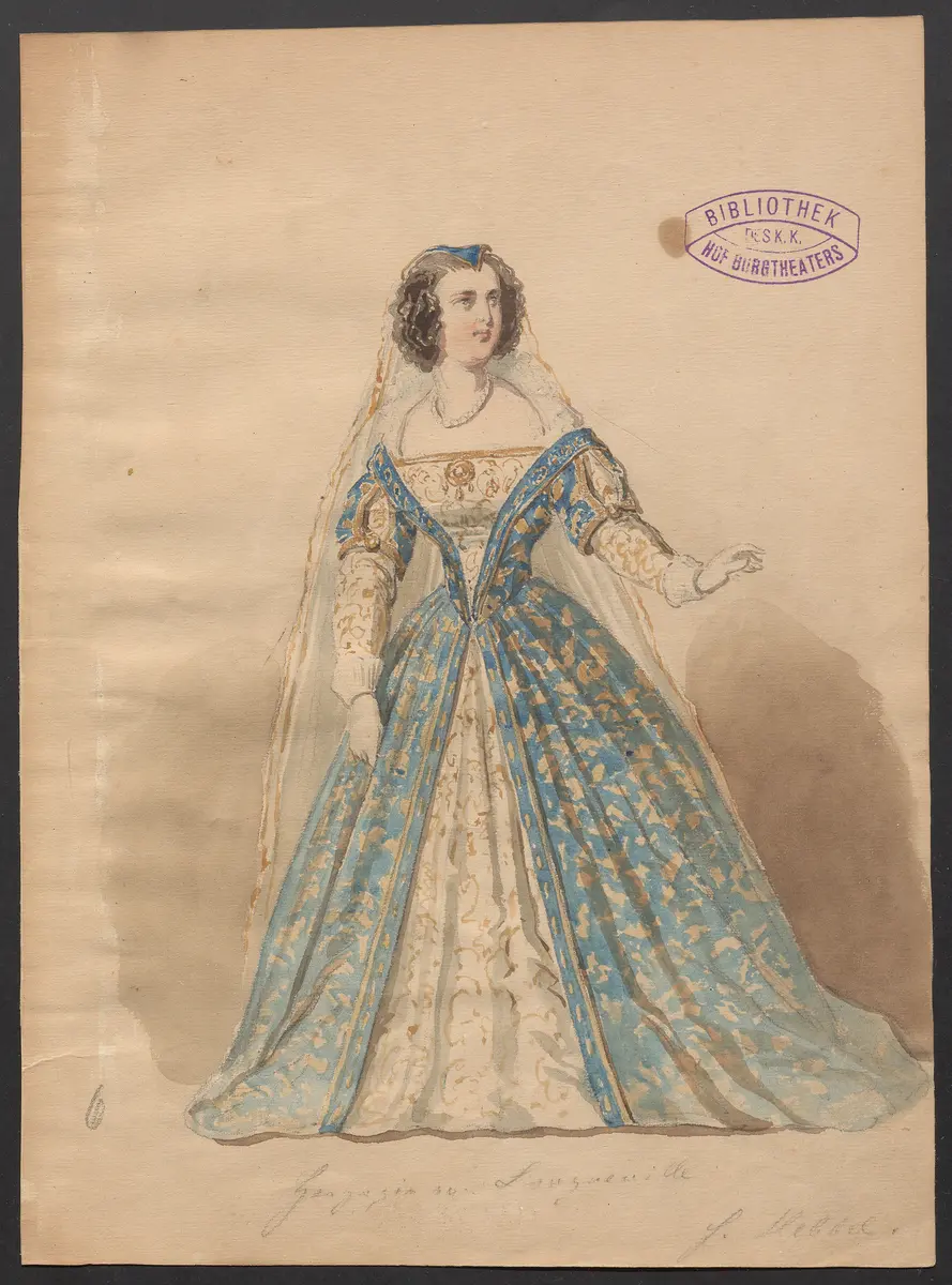 Prinzessin Montpensier, Titel der Serie: Figurinen des k.k. Hof-Burgtheaters