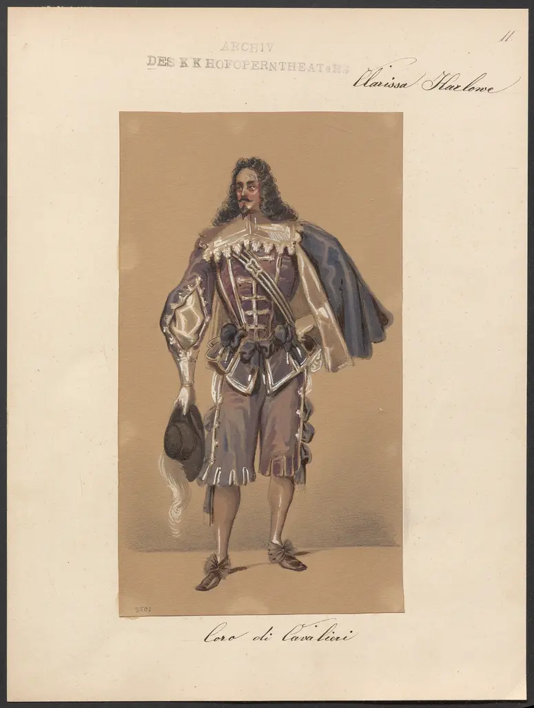 Clarissa Harlowe, Titel der Serie: Figurinen des k.k. Hofoperntheaters