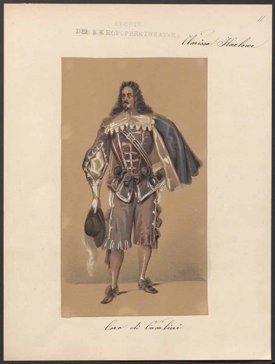 Clarissa Harlowe, Titel der Serie: Figurinen des k.k. Hofoperntheaters