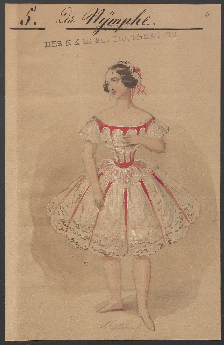 Die Nymphe, Titel der Serie: Figurinen des k.k. Hofoperntheaters