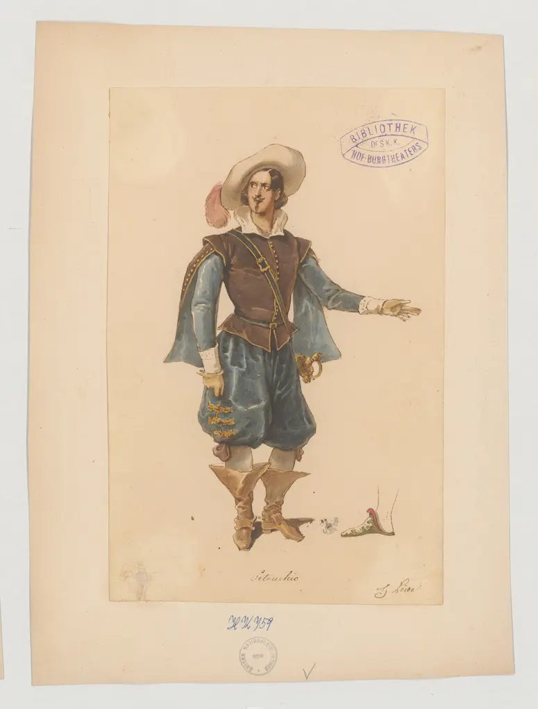 Der Widerspenstigen Zähmung, Originaltitel: The Taming of the Shrew, Titel der Serie: Figurinen des k.k. Hof-Burgtheaters