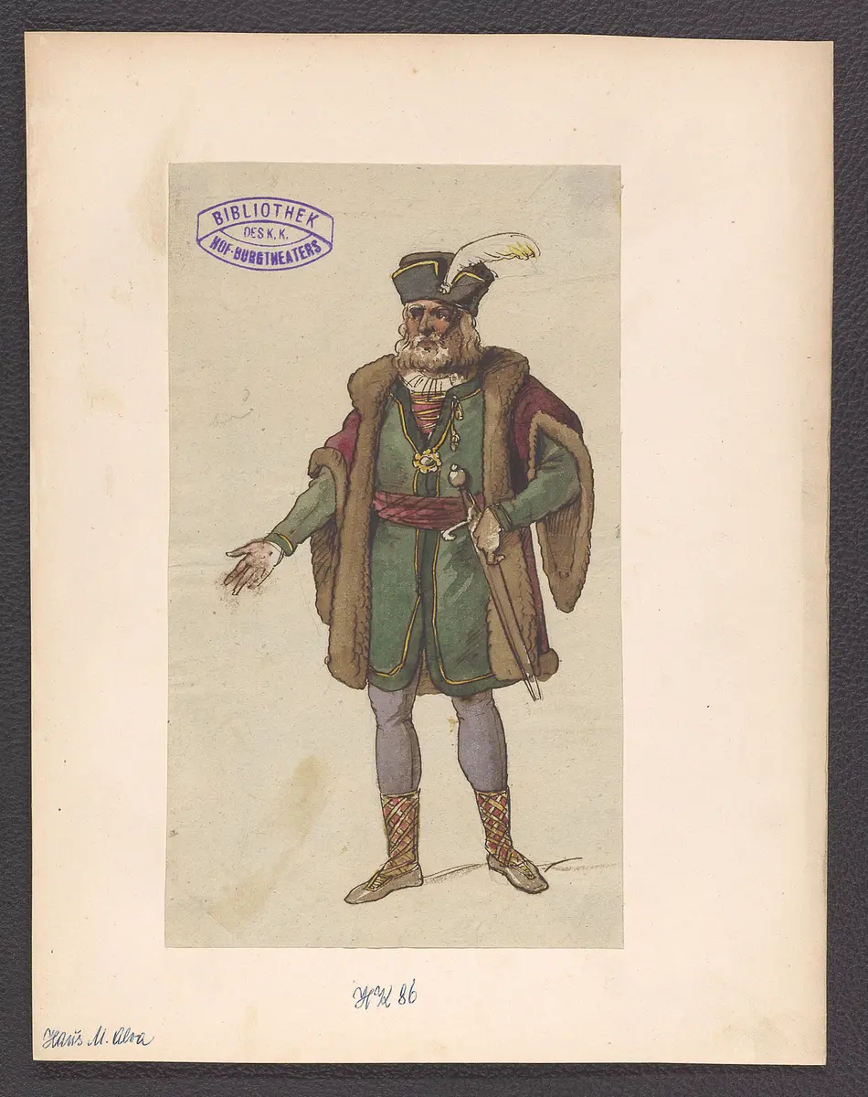 Das Haus Mac Alva, Titel der Serie: Figurinen des k.k. Hof-Burgtheaters