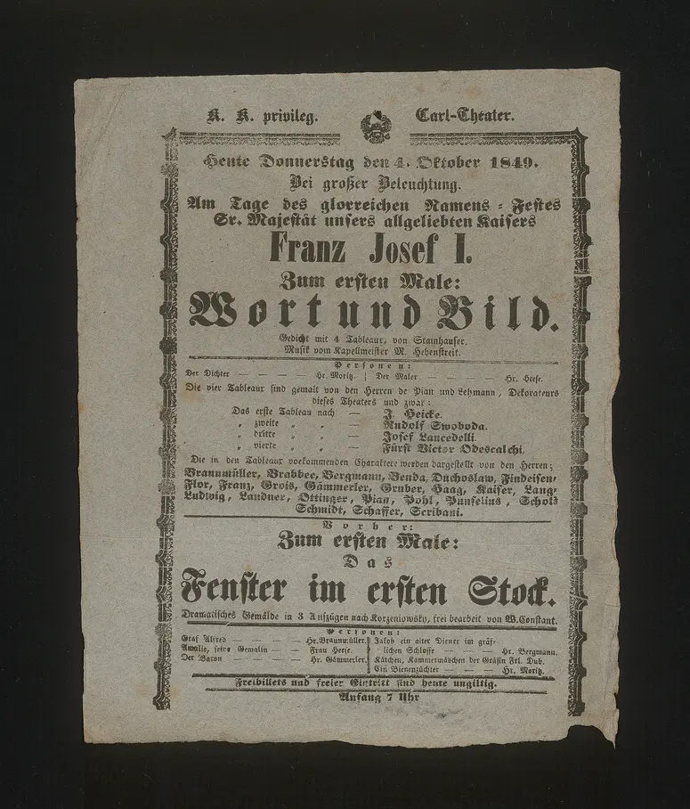 Wort und Bild, Das Fenster im ersten Stock