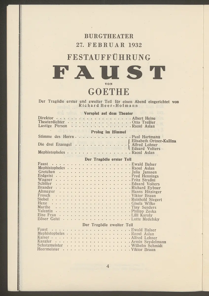 Faust I. und II. Teil, Alternativtitel: Faust I und II