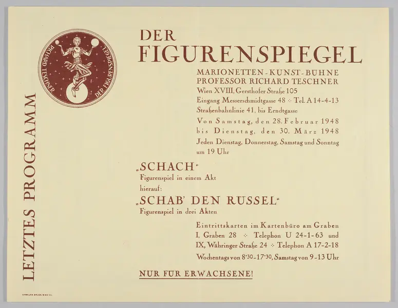 Der Figurenspiegel, Verweis auf Stücktitel: Schach, Verweis auf Stücktitel: Schab' den Rüssel