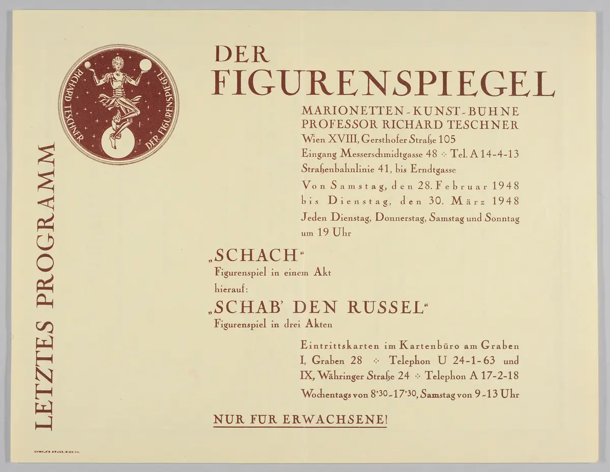 Der Figurenspiegel, Verweis auf Stücktitel: Schach, Verweis auf Stücktitel: Schab' den Rüssel