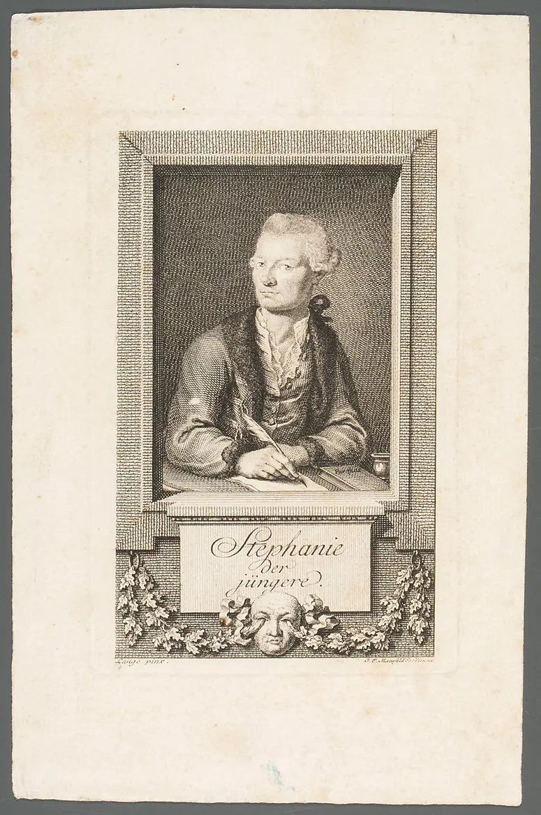 Johann Gottlieb Stephanie d. J., Titel in Vorlageform: Stephanie Der jüngere