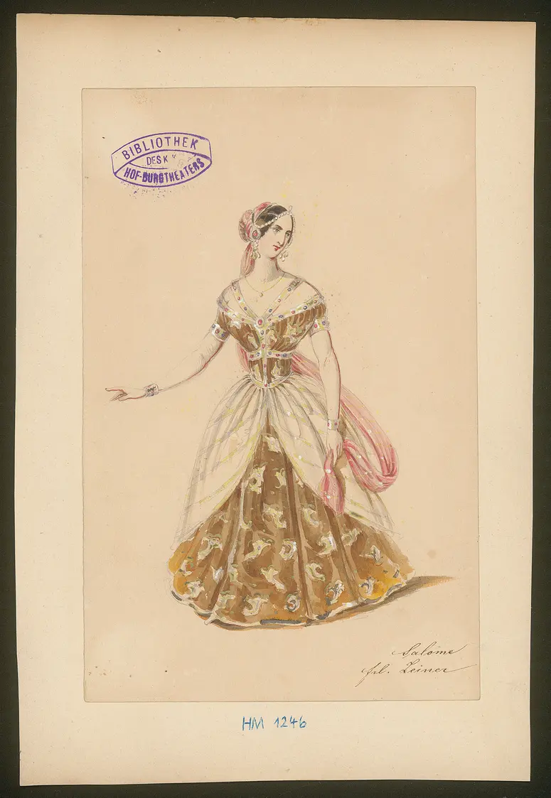 Herodes und Mariamne, Titel der Serie: Figurinen des k.k. Hof-Burgtheaters