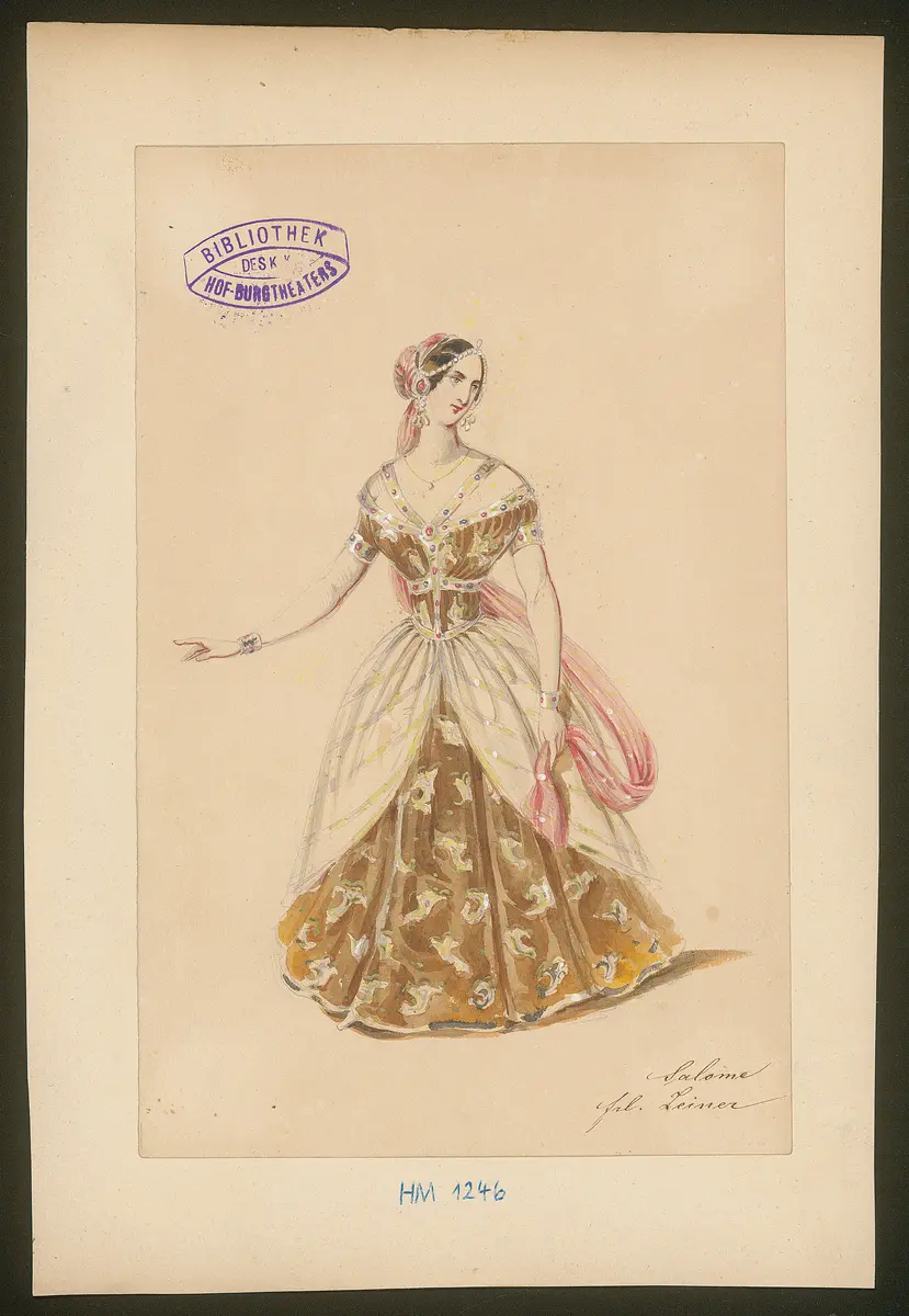 Herodes und Mariamne, Titel der Serie: Figurinen des k.k. Hof-Burgtheaters