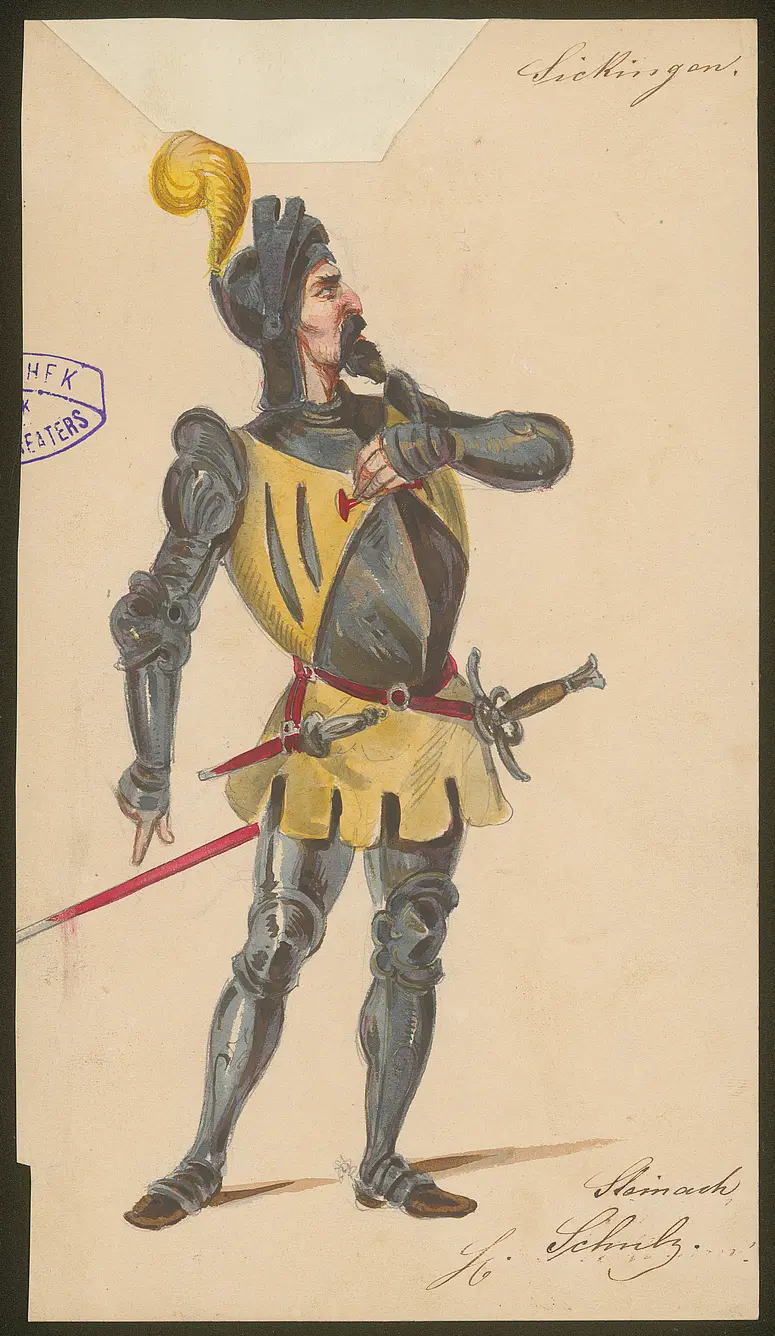 Franz von Sickingen, Titel der Serie: Figurinen des k.k. Hof-Burgtheaters