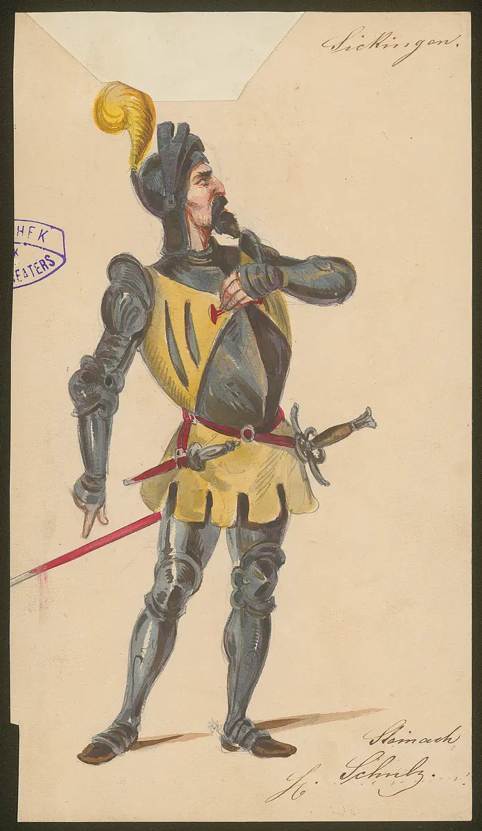 Franz von Sickingen, Titel der Serie: Figurinen des k.k. Hof-Burgtheaters