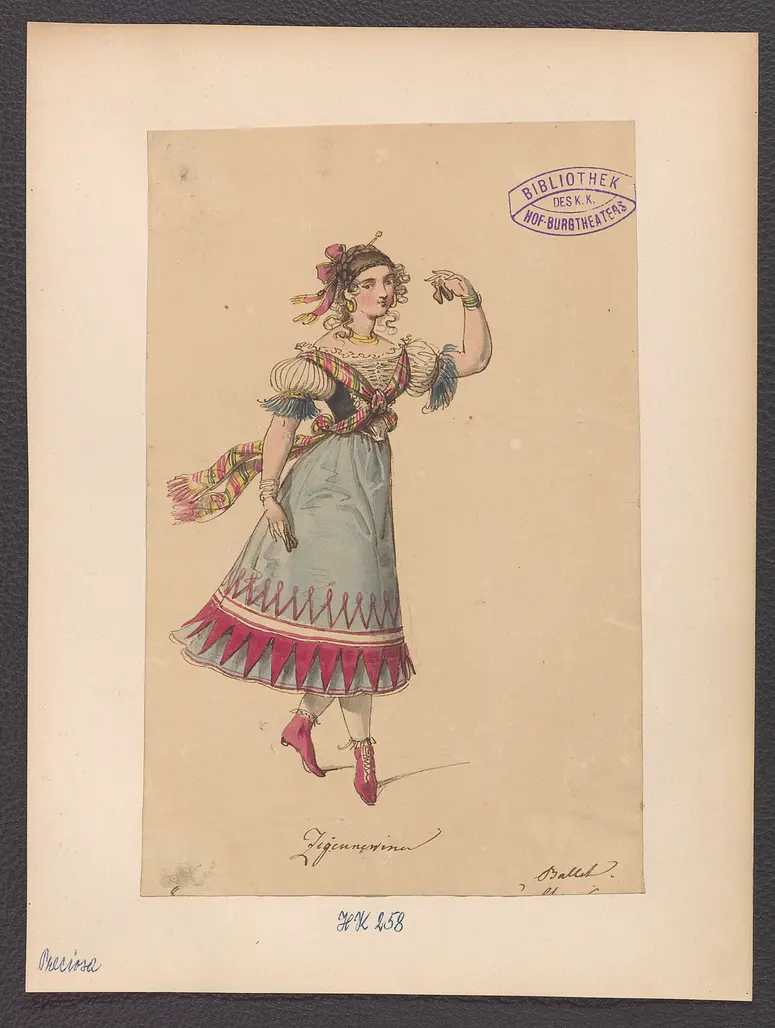 Preciosa, Alternativtitel: Preziosa, Titel der Serie: Figurinen des k.k. Hof-Burgtheaters