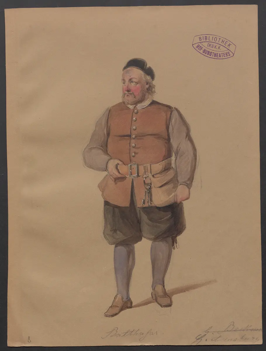 Die Grafen von der Esche, Titel der Serie: Figurinen des k.k. Hof-Burgtheaters