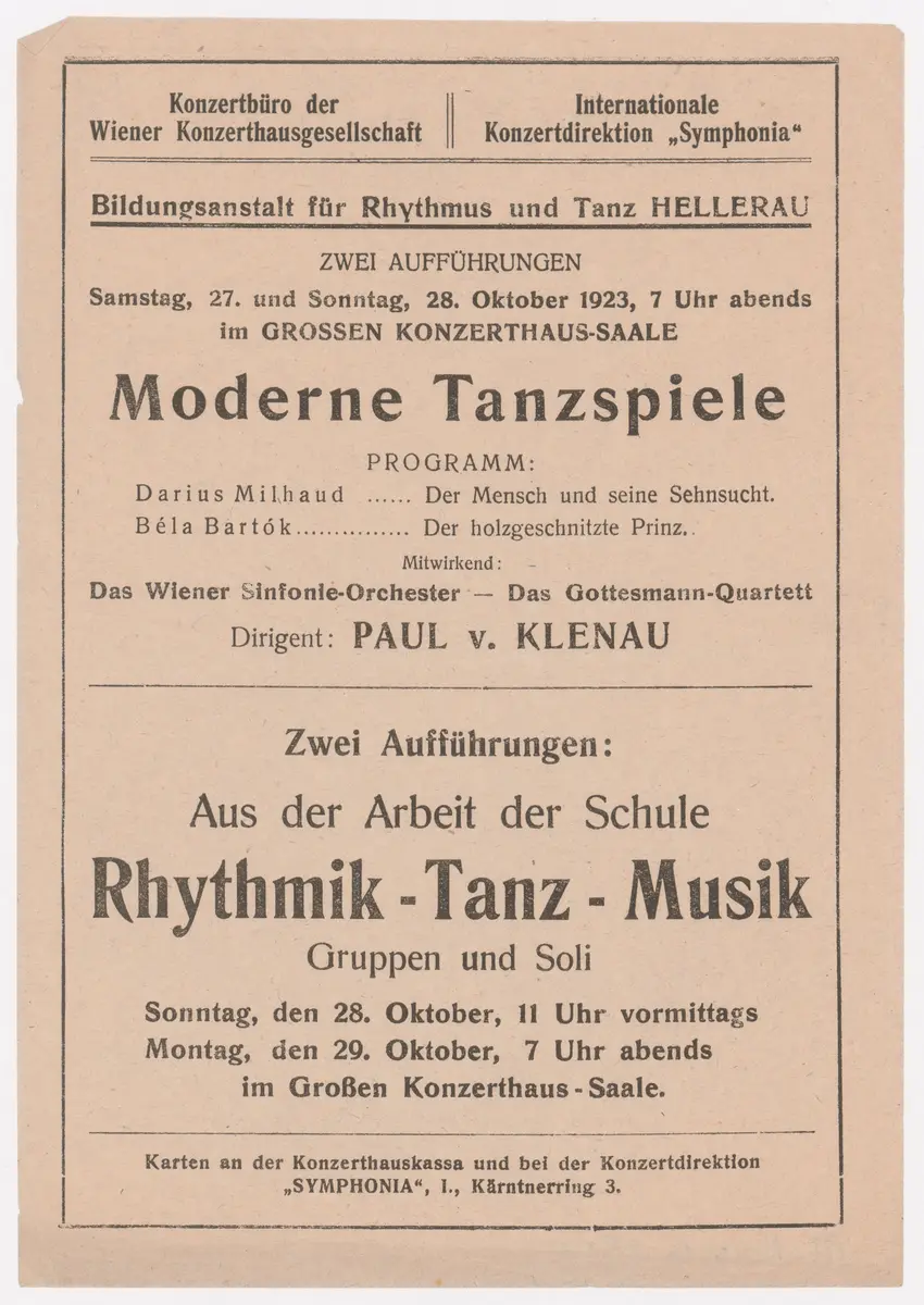 Moderne Tanzspiele, Verweis auf Stücktitel: Der Mensch und seine Sehnsucht, Verweis auf Stücktitel: Der holzgeschnitzte Prinz