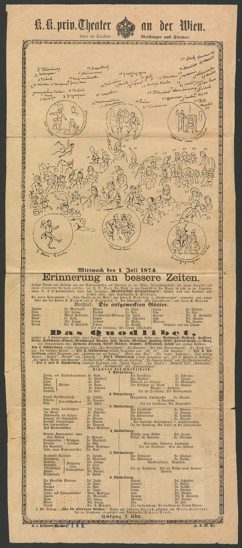 Erinnerung an bessere Zeiten, Das Quodlibet, Die aufgeweckten Götter