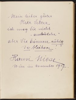 Gästebuch. Atelier Franz-Xaver Setzer, Wien