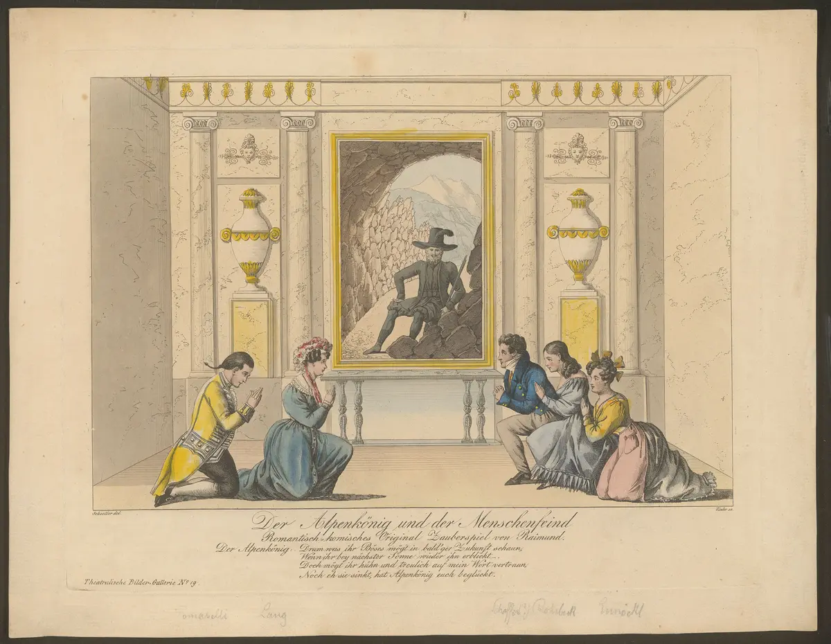 Der Alpenkönig und der Menschenfeind, Titel der Serie: Theatralische Bilder-Gallerie, Name der Zeitschrift: Wiener Theaterzeitung