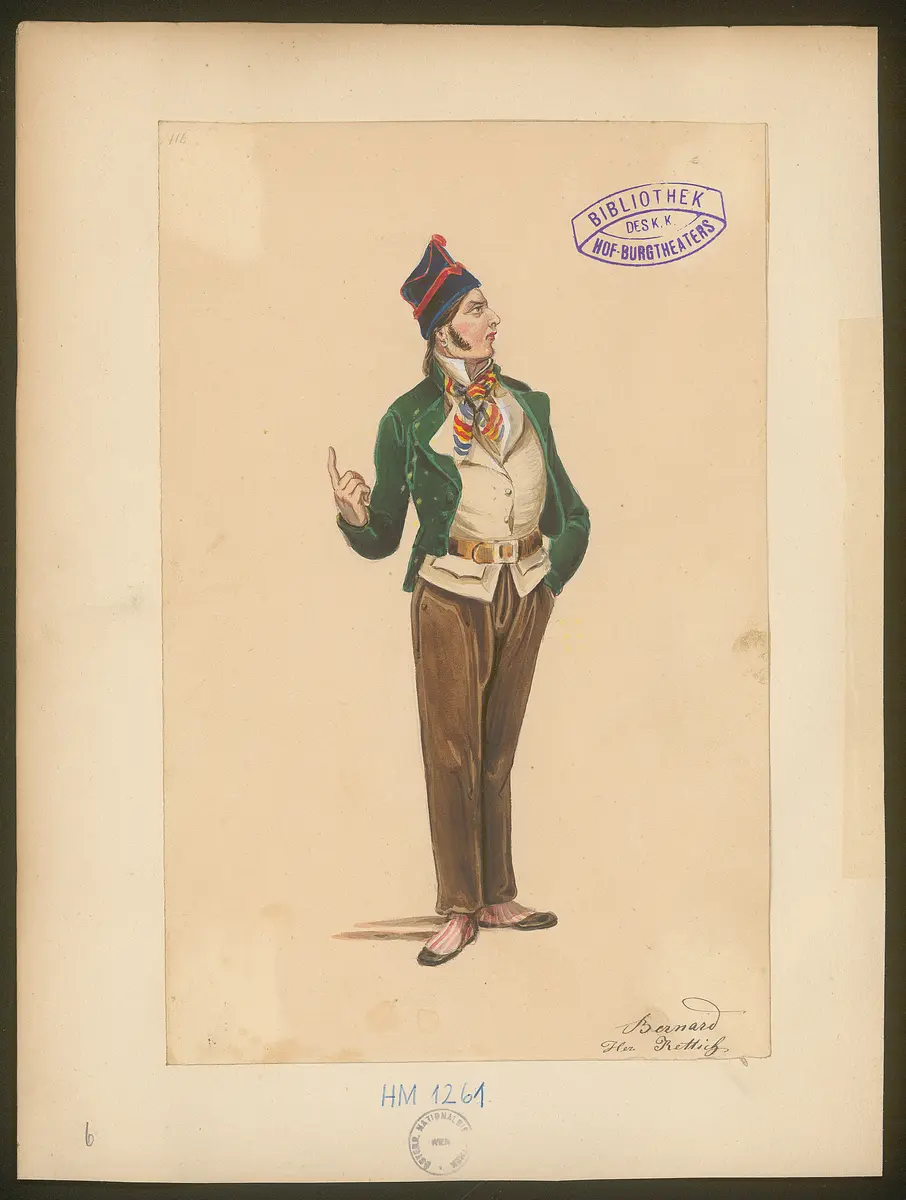 Michel Perrin, der Spion wider Willen, Titel der Serie: Figurinen des k.k. Hof-Burgtheaters