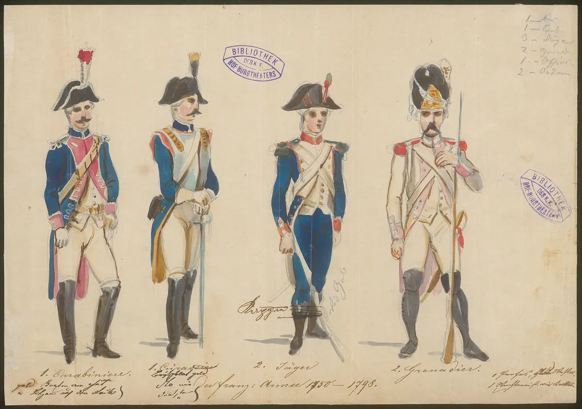 Der Königsleutnant, Titel der Serie: Figurinen des K. K. Hof-Burgtheaters