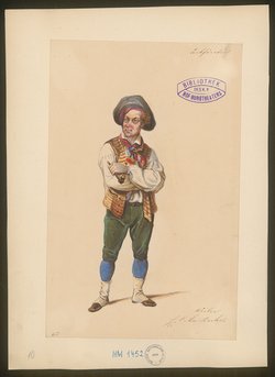 Der Erbförster, Titel der Serie: Figurinen des k.k. Hof-Burgtheaters