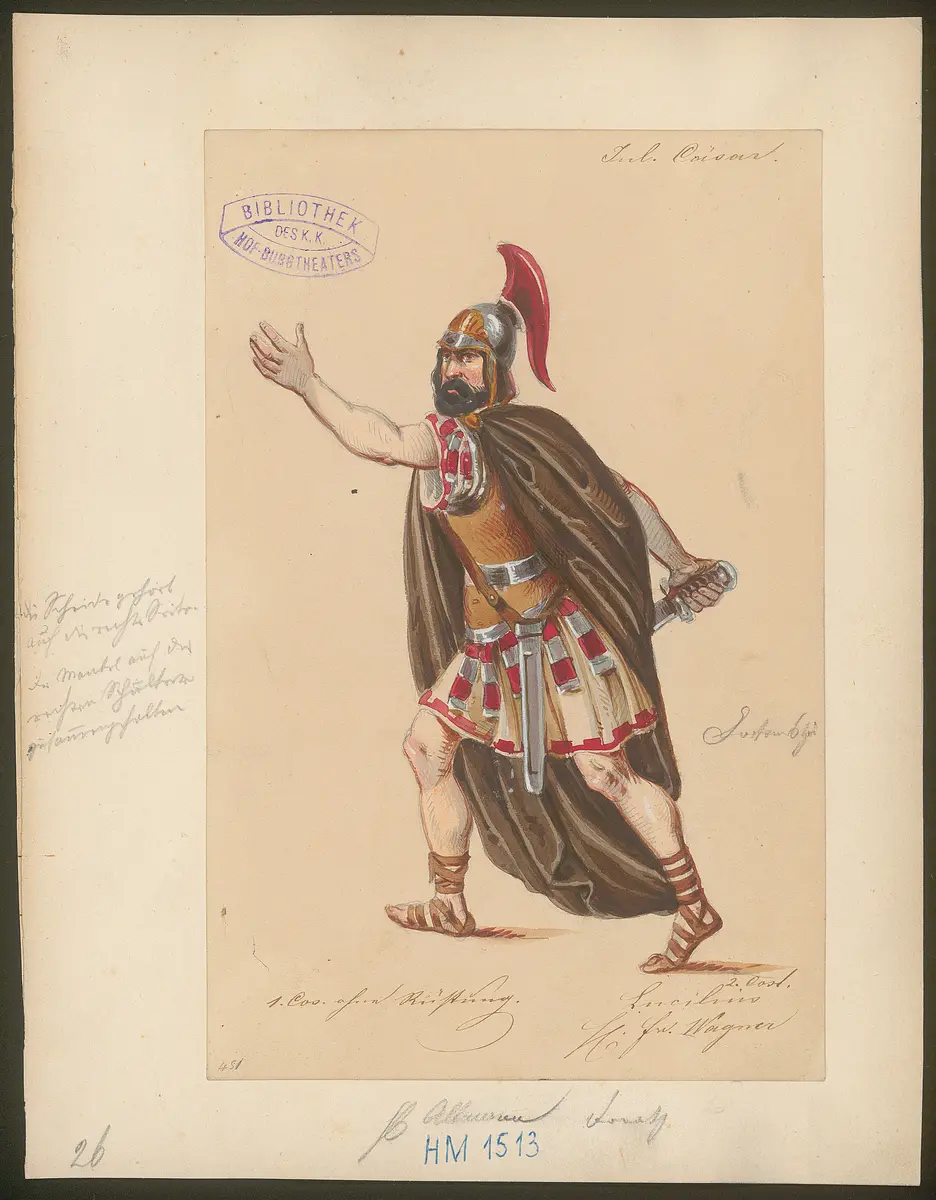 Julius Cäsar, Originaltitel: The Tragedy of Julius Caesar, Titel der Serie: Figurinen des k.k. Hof-Burgtheaters