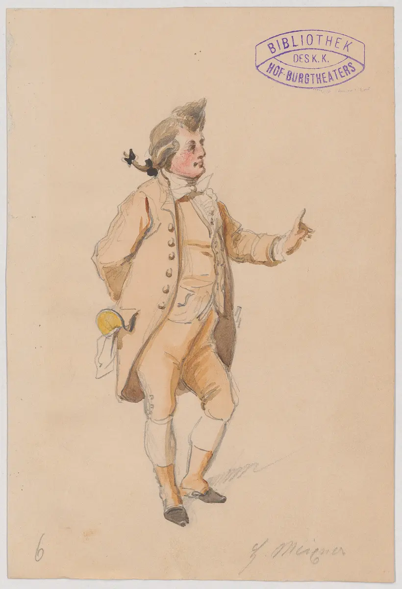 Deborah, Titel der Serie: Figurinen des k.k. Hof-Burgtheaters