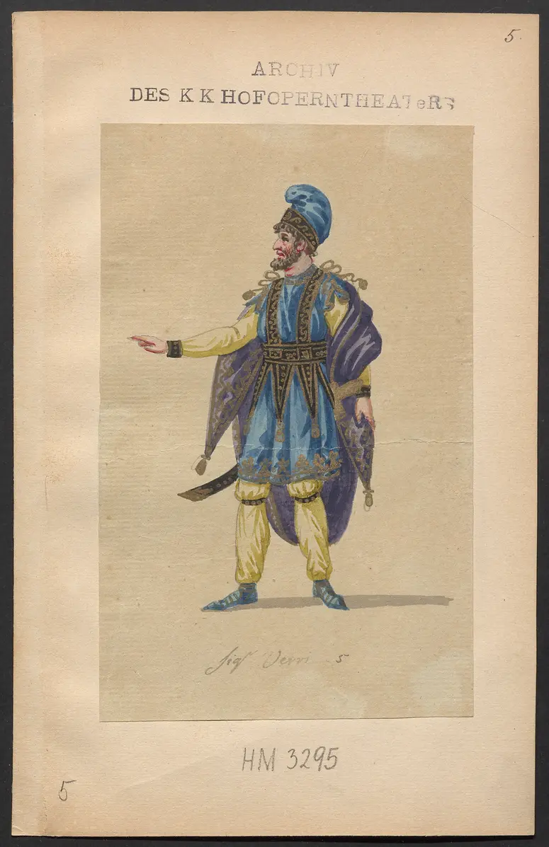 Trajan in Dazien, Originaltitel: Traiano in Dacia, Titel der Serie: Figurinen des k.k. Hofoperntheaters