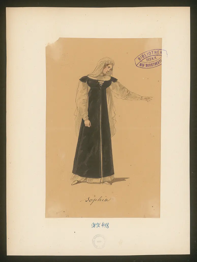 Die Fürsten Chawansky, Titel der Serie: Figurinen des k.k. Hof-Burgtheaters