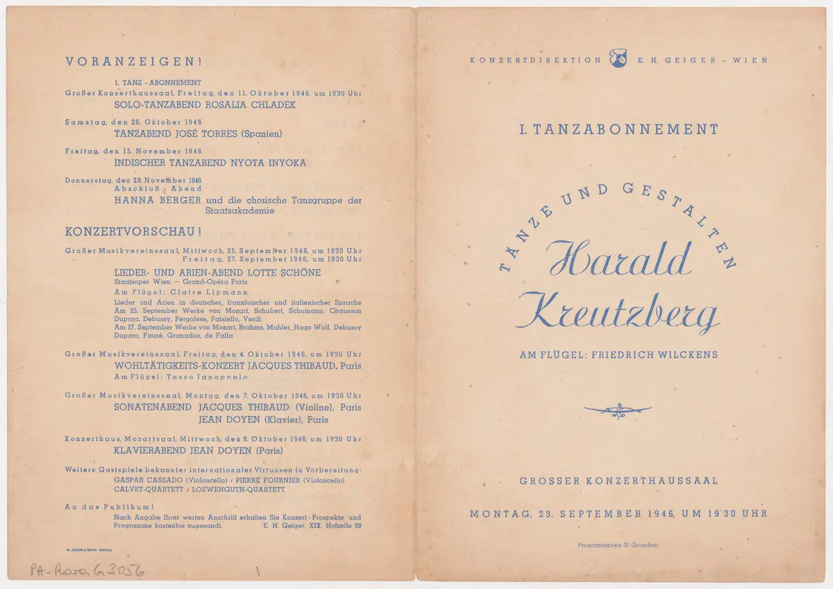 Tänze und Gestalten Harald Kreutzberg