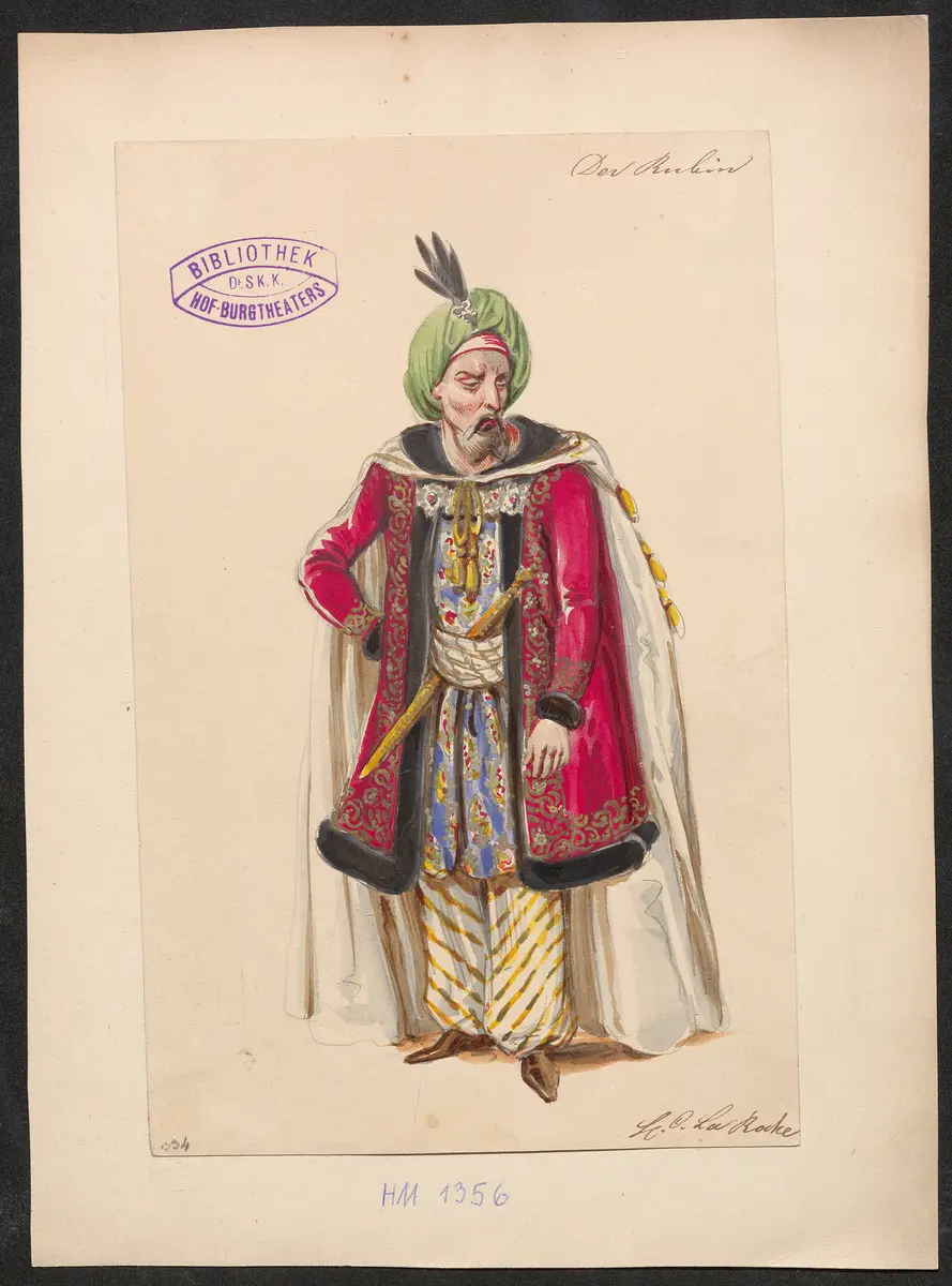 Der Rubin, Titel der Serie: Figurinen des k.k. Hof-Burgtheaters