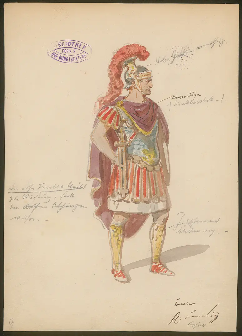 Julius Cäsar, Originaltitel: The Tragedy of Julius Caesar, Titel der Serie: Figurinen des k.k. Hof-Burgtheaters