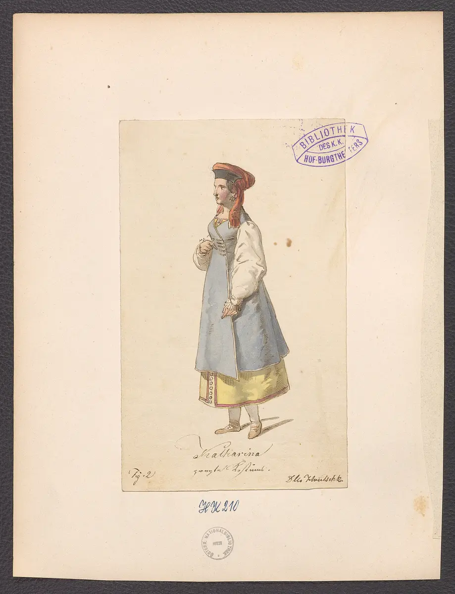 Peter und Paul, Originaltitel: Pierre et Paul, ou Une journée de Pierre le Grand,, Titel der Serie: Figurinen des k.k. Hof-Burgtheaters