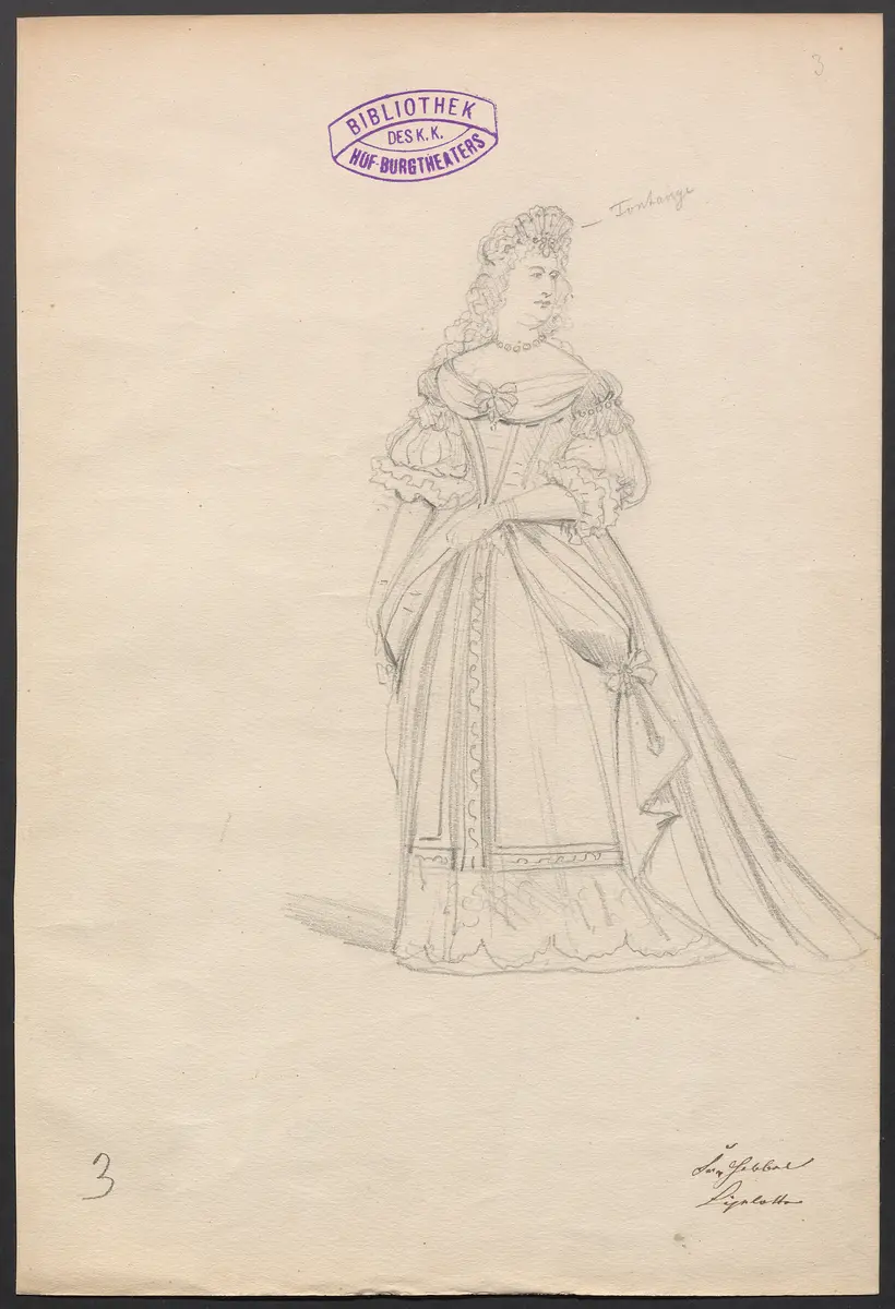 Liselotte, Titel der Serie: Figurinen des k.k. Hof-Burgtheaters