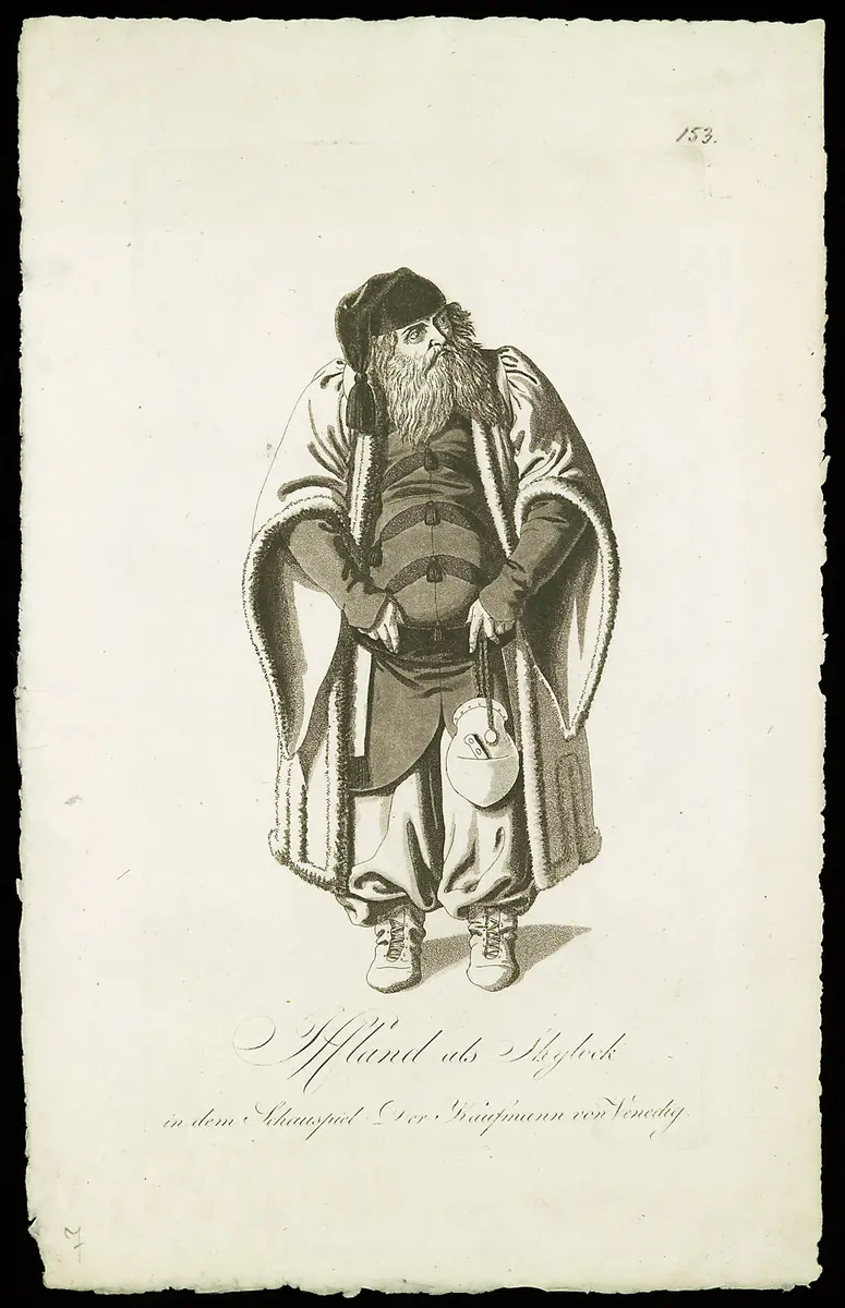 August Wilhelm Iffland, Verweis auf Stücktitel: Der Kaufmann von Venedig