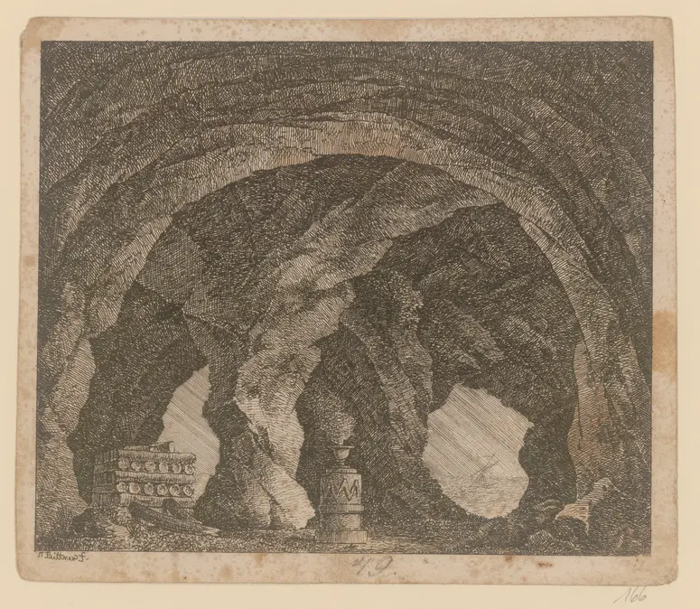 ohne Titel, Titel der Serie: Theaterdecorationen nach den Originalskitzen des k.k. Hoftheatermahlers Joseph Platzer radirt und verlegt von Norbert Bittner