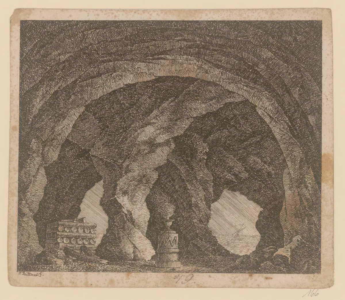 ohne Titel, Titel der Serie: Theaterdecorationen nach den Originalskitzen des k.k. Hoftheatermahlers Joseph Platzer radirt und verlegt von Norbert Bittner