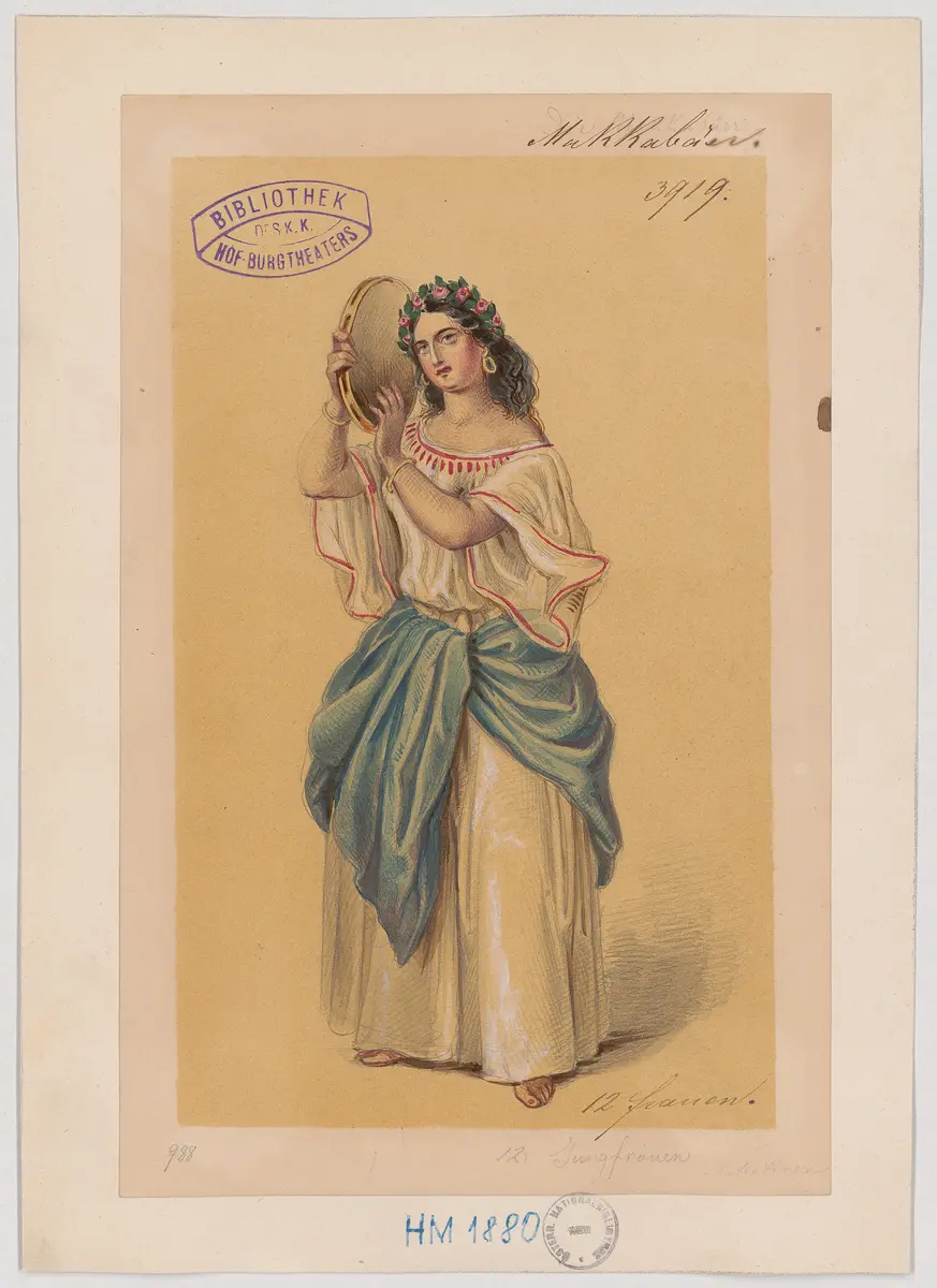 Die Makkabäer, Titel der Serie: Figurinen des k.k. Hof-Burgtheaters