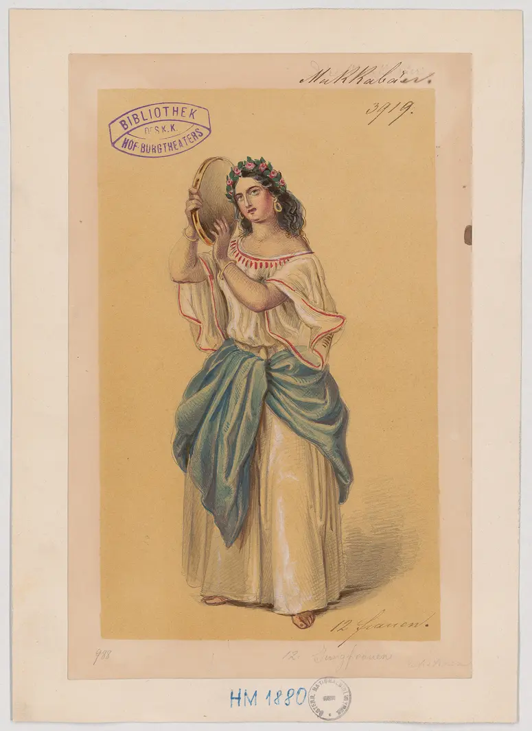 Die Makkabäer, Titel der Serie: Figurinen des k.k. Hof-Burgtheaters